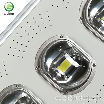 Aluminio de alto brillo IP65 impermeable 50W 100W 150W 200W COB integrado todo en un LED Solar Street Light